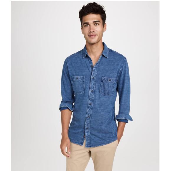Faherty Knit Seasons Shirt Chambray Button Down - Picture 1 of 10